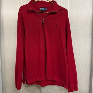 Polo Ralph Lauren Quarter Zip Sweater Red Pony Logo L